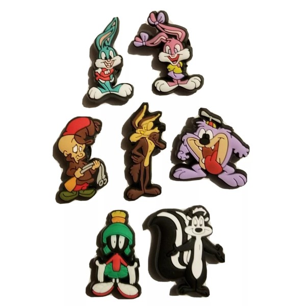Tiny Toons! 7PC Shoe Charm Set! NEW! For Shoes, Bracelets,