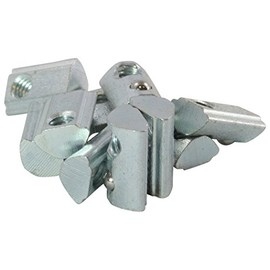 100x T-Slot Nuts 5 Pieces M3 Nut 5 Type I - M3 with Bridge, Spring Ball, Galvanised Steel