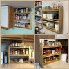 3 Tier Bamboo Spice Rack, Seasoning Jars Rack Shelf Spice