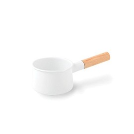 Kaico K-004 Enamel Milk Pan, Small, 5.1 inches (13 cm), White, Made in Japan