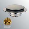 Brushed Bathtub Drain Stopper,Universal Pop Up Bath Drain, Hidrop Tip