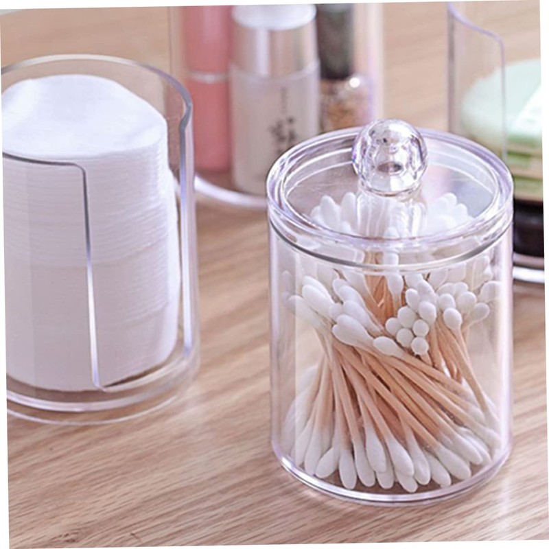 Zerodeko 2 Pcs Household Swab Organizer Double Layer Cotton Pad