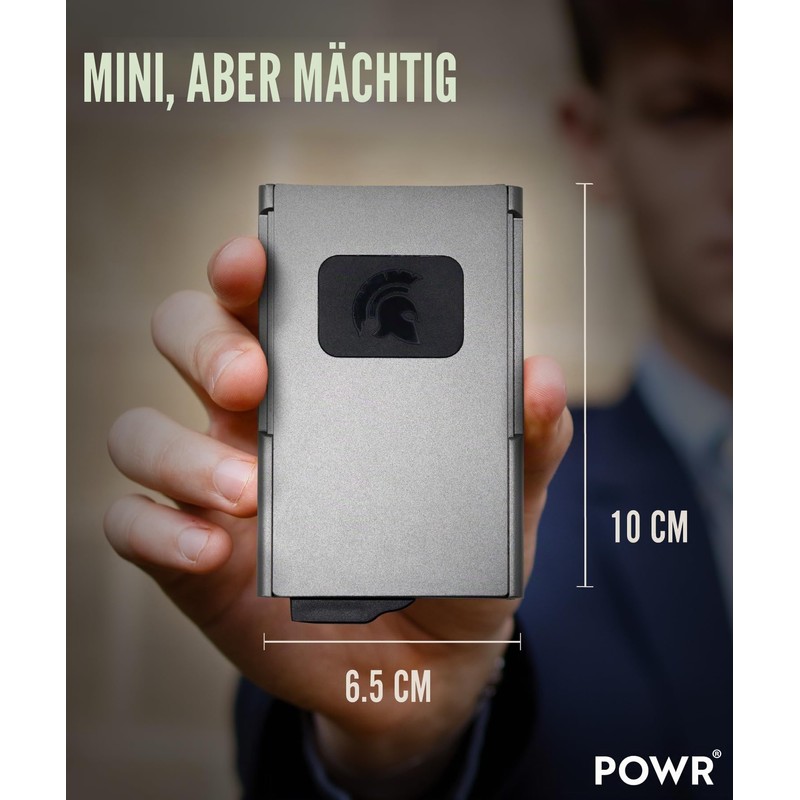 POWR Card Holder Wallet.RFID Card Holder for Men.Minimalist Wallet Credit