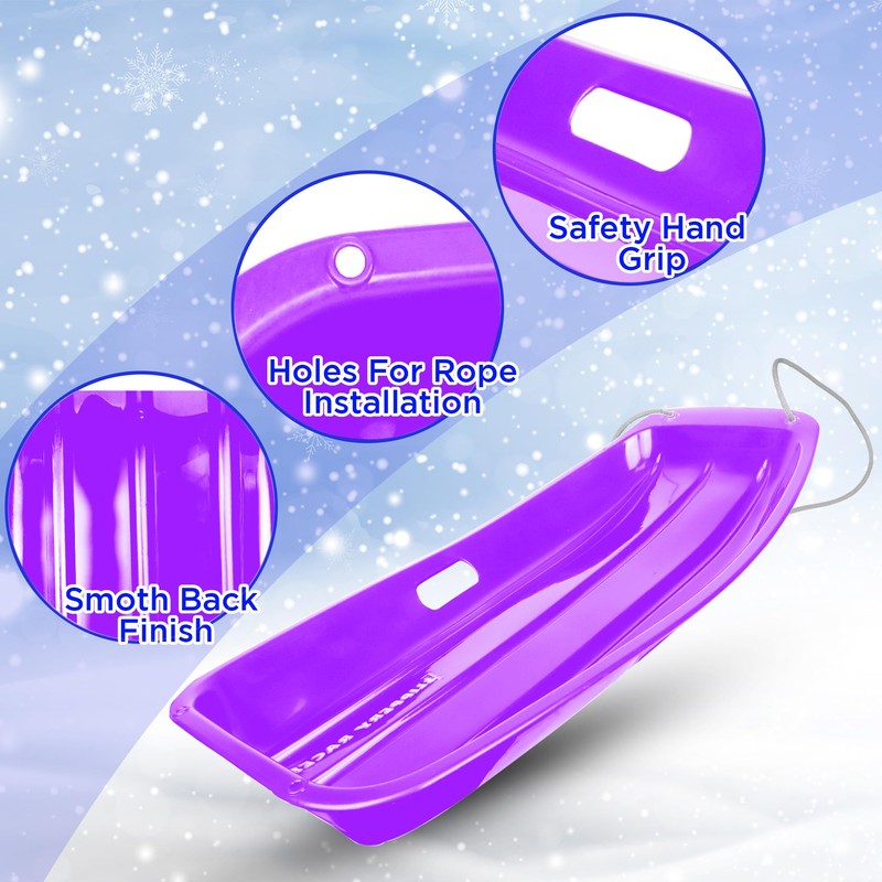 Slippery Racer Downhill Sprinter Flexible Kids Toddler Plastic Cold-Resistant Toboggan