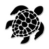 Sea Turtle Cute Shape - 12" Vinyl Sticker Waterproof Decal