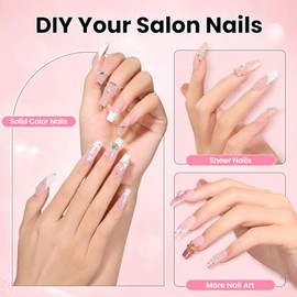 beetles Gel Polish Kit de Uñas Postizas Prefabricadas Beetles Tipex Instant Apex – Ataúd Mediano, 224 Piezas en 16 Tamaños | Puntas Acrílicas Pregraba