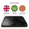 Great Single Coaster Square - Black Marble Effect Art Rock