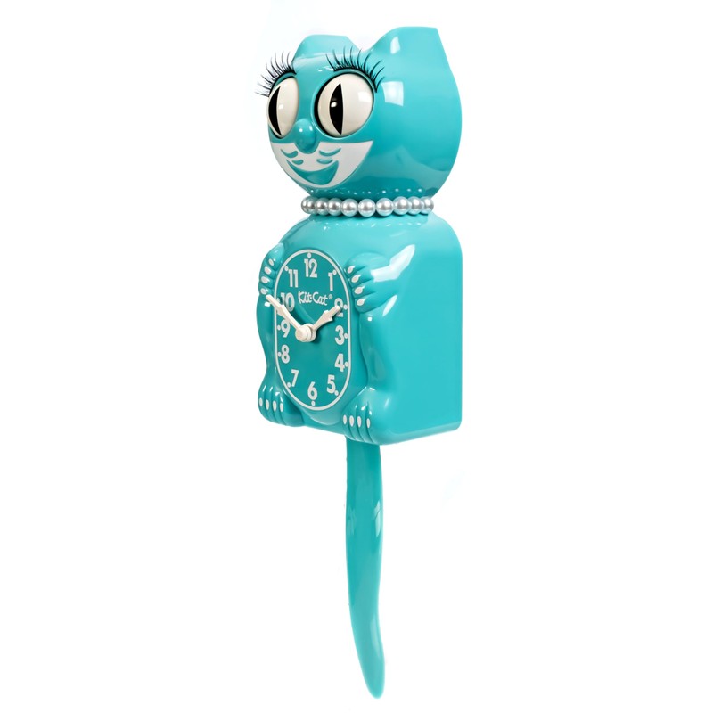 KIT CAT Klock Vibrant Blue Turquoise Lady