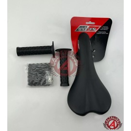 endzone PACKAGE DEAL: BICYCLE SEAT GRIPS CHAIN BLACK BMX ROAD FIXIE MTB CYCLING BIKES.