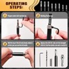 Canitu 17Pcs Black Self Centering Drill Bit Set 1/4" Hex