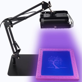 Dorhui 50W LED Exposure Unit for Screen Printing, UV Screen Printing Exposure Light and Light Stand for Screen Printing Kit Photo Emulsion Kit