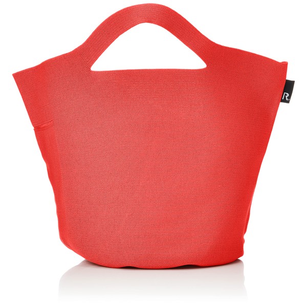Route 0257 Pono Po-No Grande Lightweight Freestanding Hat Type Recycle Yarn Knit Basket Tote Bag, Red
