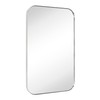 EGHOME 24x36'' Brushed Nickel Rounded Rectangle Bathroom Vanity Wall Mirror
