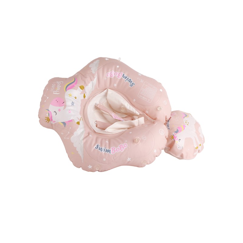 Children Swimming Circle Pink Little Horse Inflatable Sunshade Pool Float