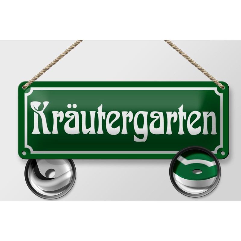 FEMER Tin Sign Herb Garden 27 x 10 cm Dill