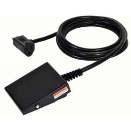 SSC Controls S420-1501 Foot Switch, Maintained Action (Push On/Push Off), 8-ft Cable with Piggyback Plug (3-Pronged), Single Pedal, Electrical, Made in USA