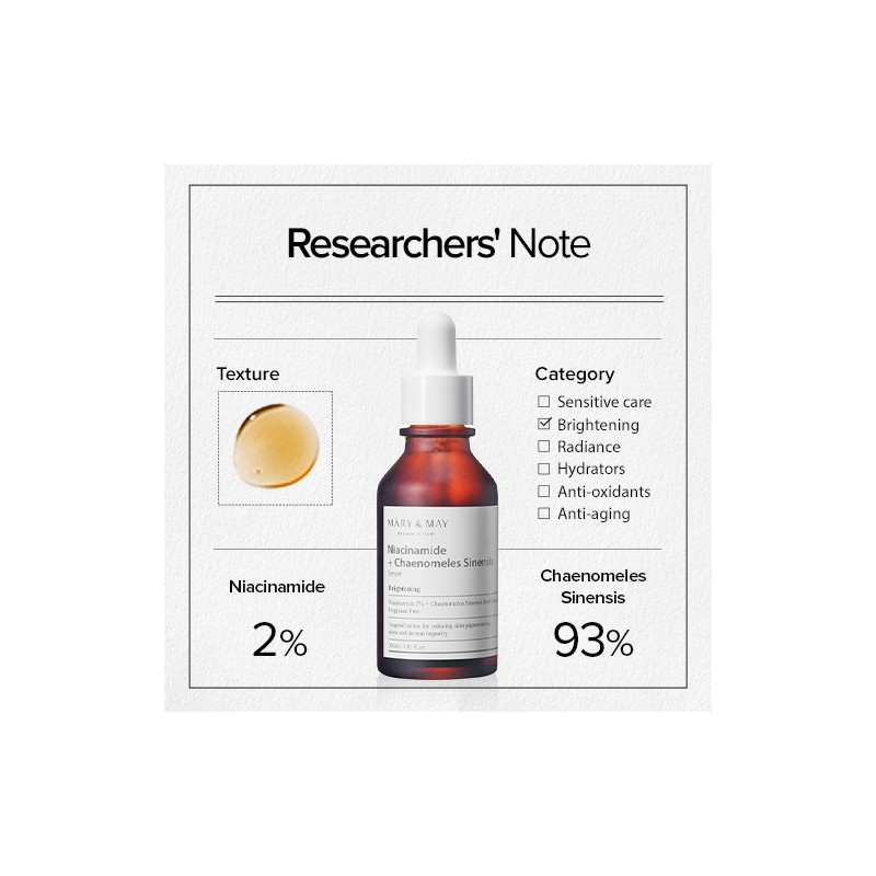 Mary&May [Mary&May]Niacinamide + Chaenomeles Sinensis Serum 30ml
