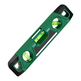 Magnetic Spirit Level 23 cm Features 3 Levels 0°/45°/90° Torpedo Spirit Level with Magnetic Strip and Shock Absorbing End Caps