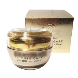 Intense Care Gold 24K Snail Cream 45ml x 2 (1 mask pack + 2 moisturizing cream provided) / 인텐스 케어 골드 24케이 스네일크림 45ml 2개 (마스크팩 1장+수분크림 2장 지급)