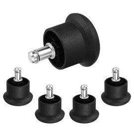 Bell Glide Replacement 5Pcs Office Chair Wheels Stoppers Fixed Stationary Castors Chair Foot Glides Low Profile Bell Glides Set