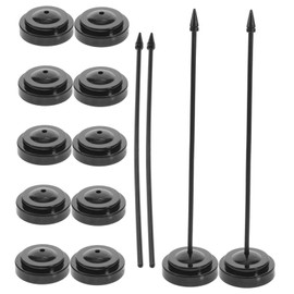 CIYODO 12Pcs Desk Flag Holder Set Flagpole with Stable Base for Office Business Meetings and Events for Desktop Flag Display