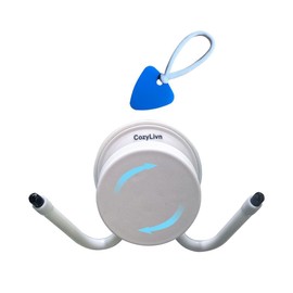 CozyLivn Flexible Suction Hook with Dual Moldable Arms – for Bathroom Mirror & Hotel Travel – Holds Towels, Toiletry Bags, Makeup Pouches – No Drill, No Damage, Includes Pry Tool (White)