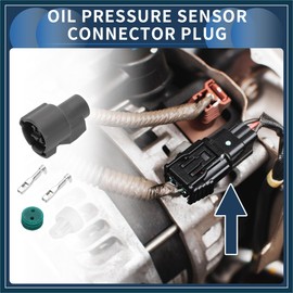 TUCKBOLD 2 Pin Oil Pressure Sensor Connector Plug, 2mm Series Female Wire Terminal Connector for Honda Accord Plastic Copper Gray, 1 Set Automotive Parts