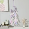 Dream Catcher Wall Decor - Handcrafted Feather Woven Pendant, Pompom