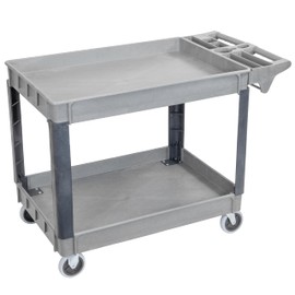 Powerbuilt Service Cart, Utility Tray, 46 Inch x 26 Inch, 500 Pound Capacity, Shelves, Wheels - 941967ECE