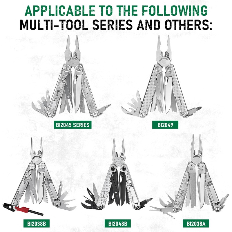 BIBURY Multitool Pliers Spare Parts Kit, Replaceable Wire Cutter, Screwdriver