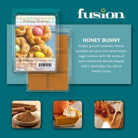 FUSION by Scentsationals Wax Melts, Wax Cubes Strong Scent - Easter Fragrance Honey Bunny - Long Lasting Scented Wax Melts for Warmer, 10oz (24-Cubes)