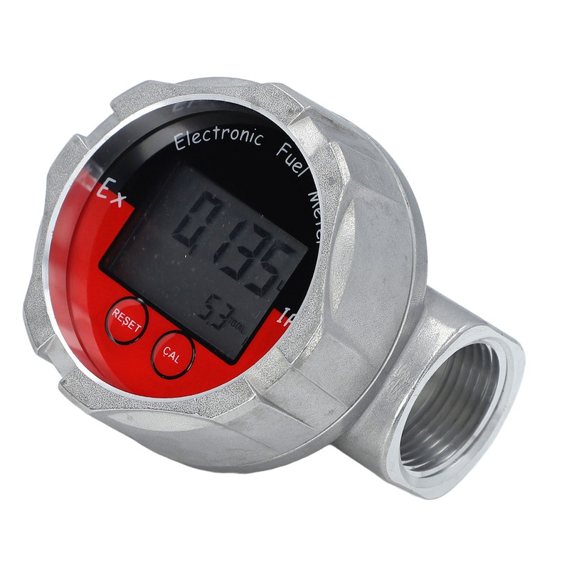 1 Inch Flow Meter LCD Display Digital Turbine Flow Gauge