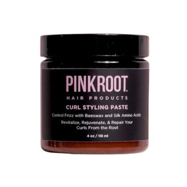 Pink Root Hair Products Curl Styling Paste for Curly, Wavy, and Kinky Hair - with Beeswax and Silk Amino Acids 4 oz