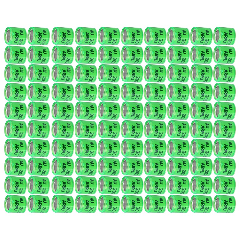 100Pcs Pigeons Leg Ring Bird Foot Ring Aluminium Alloy Identify