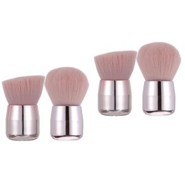 Beavorty 2sets Loose Powder Foundation Brush Mineral Makeup Blush No Shedding Compact Travel Brush 2pcs*2