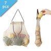 Set of 7 Pieces Long Hanging Mesh Storage Bags,Reusable Net