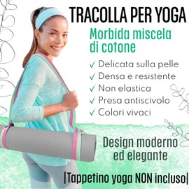TECEUM Cintura Premium per Tappetino Yoga in Morbido Cotone Universale