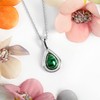 925 Sterling Silver and Malachite Necklace, Birthstone Pendant, Bridesmaid Jewellery,
