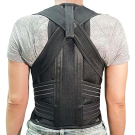 Adjustable Posture Corrector Back Brace for Men and Women, Back Support Belt,Breathable Back Straightener for Scoliosis and Hunchback Correction,Back and Shoulder Pain (Large)