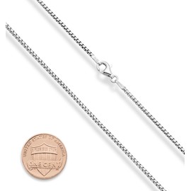 Miabella Rhodium Over 925 Sterling Silver Braided Rope Italian Horn Pendant Necklace Box Chain, Made in Italy (Length 22 Inches (average men's length))