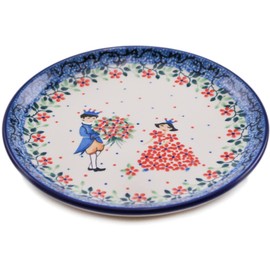 Polish Pottery Toast Plate made by Ceramika Artystyczna (Festive Misteltoe Theme) Signature UNIKAT + Certificate of Authenticity