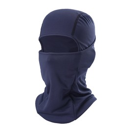 Balaclava Face Mask Adjustable Windproof UV Protection Hood (US, Alpha, One Size, Dark Blue)