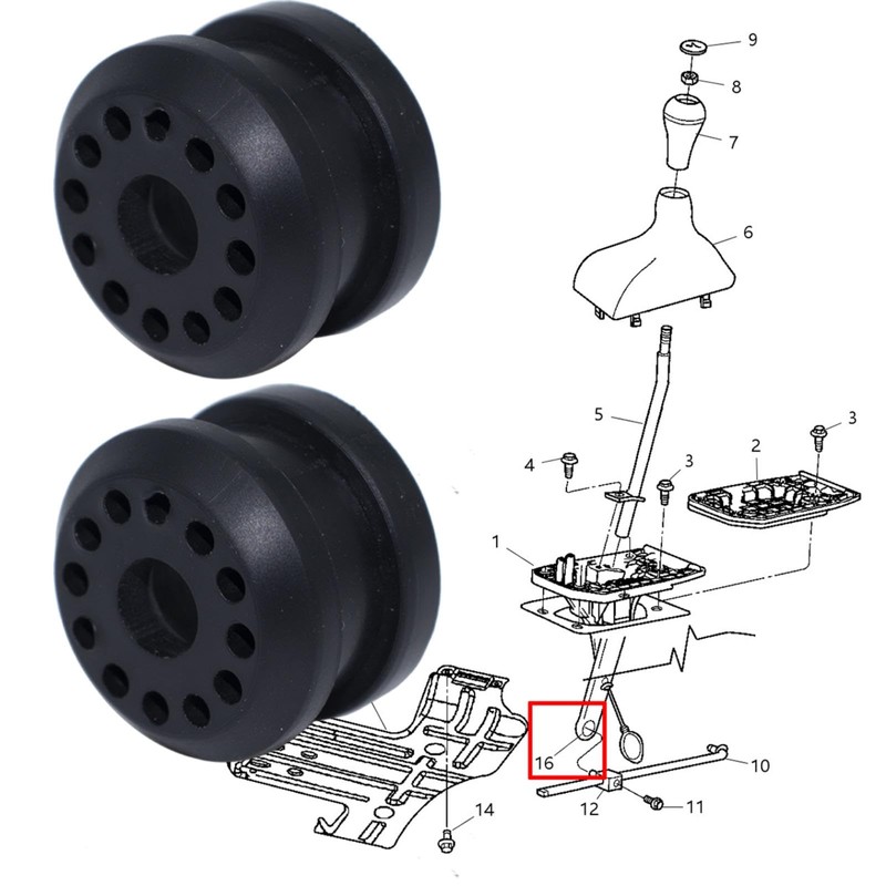 2PCS Transfer Case Shifter Linkage Control Lever Bushing Grommet Kit