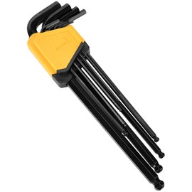 Fancytool Extra Long Hex Key Ball End Cr-V Steel Tools – 9PCS Metric Allen Key Set, Cr-V, 1.5–10mm, 9in Length, Black Finish, Great for Deep Slots, Auto Maintenance, Home Use