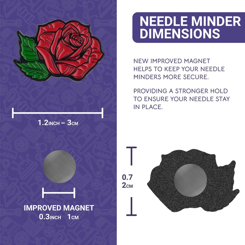The Quilted Bear Needle Minders - Magnetic Enamel Needle Keeper