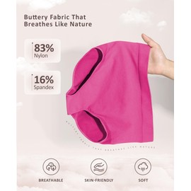 FeelinGirl Seamless Shapewear Underwear for Women Body Shaper Briefs High Waisted Panties Rose Red L