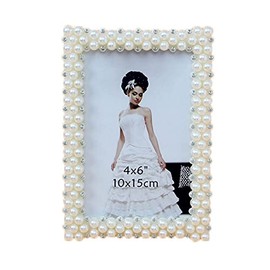 TPTC99206 Glitter Gorgeous Pearl Pearl Beaded Picture Frame Picture Frame 4.0 x 5.9 inches (10 x 15 cm)