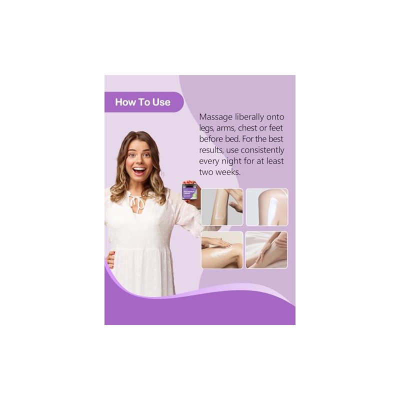 Wherehike Crema Tópica Natural Magnesio Dormir Loción Noche Dolor Calambres