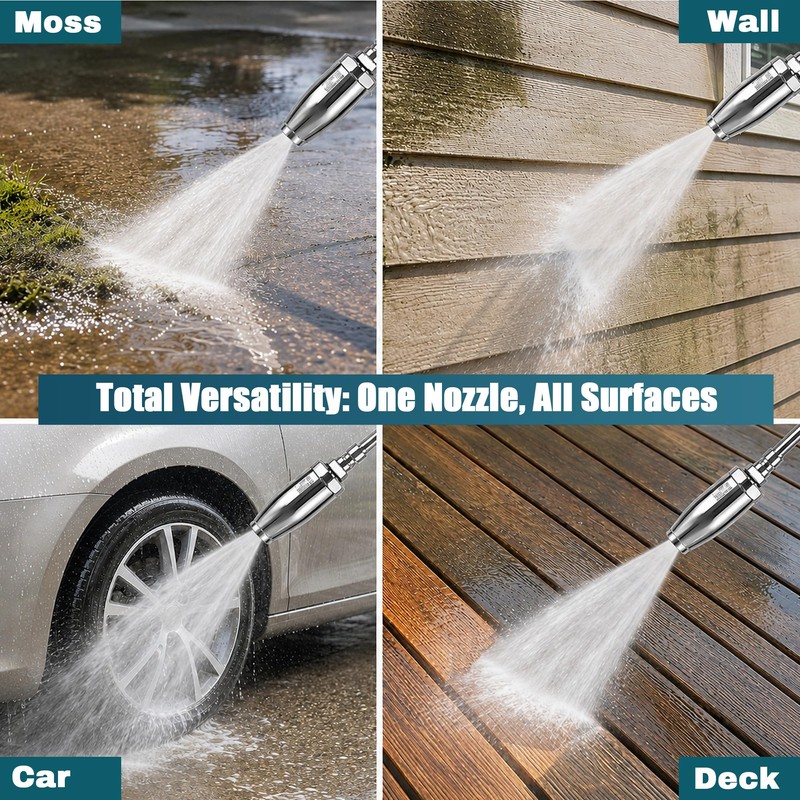 Stainless Steel Pressure Washer Turbo Nozzle Tips Set 3625 PSI