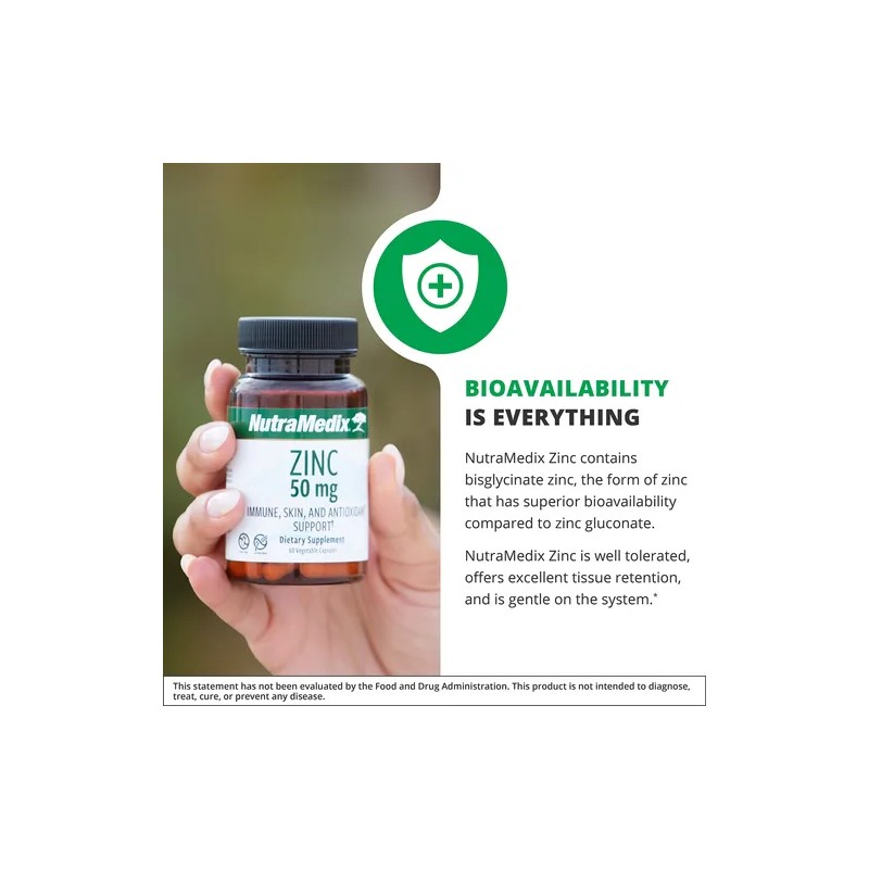 Nutramedix Zinc 50 Mg - Zinc En Cpsulas (60 Cpsulas)
